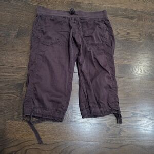 Bitten By Sarah Jessica Parker Casual Brown Cropped Capri  Pantssz.10 Cotton